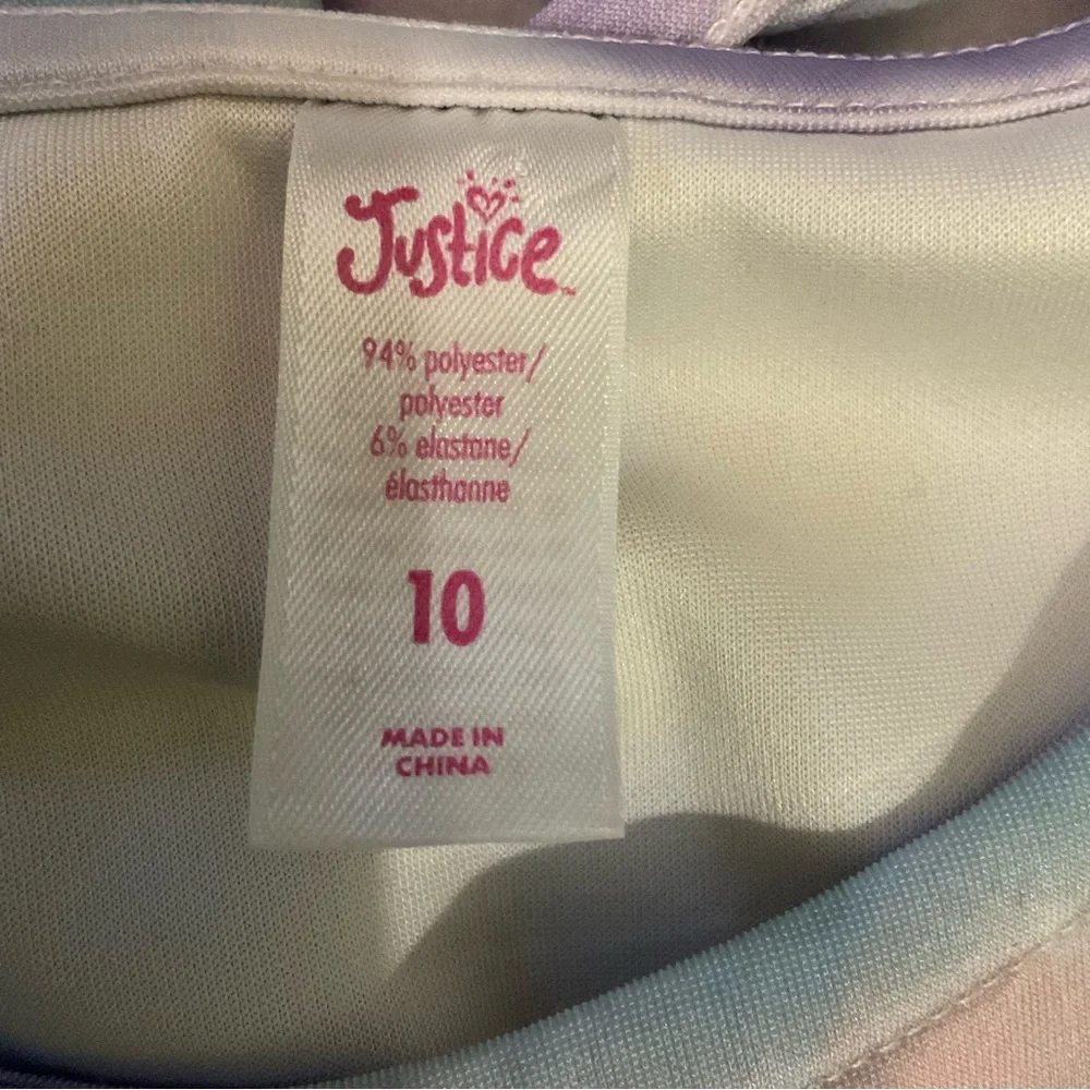 New without tags Justice Unicorn Kitty Cold shoulders dress (pink, purple, blue)